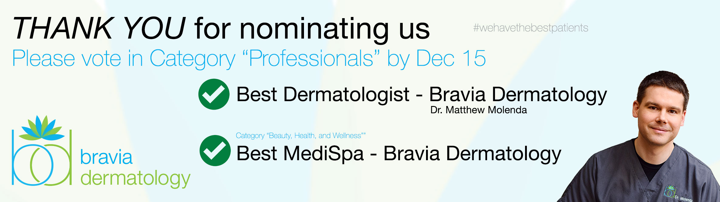 Vote for Bravia Dermatology Best of Toledo!